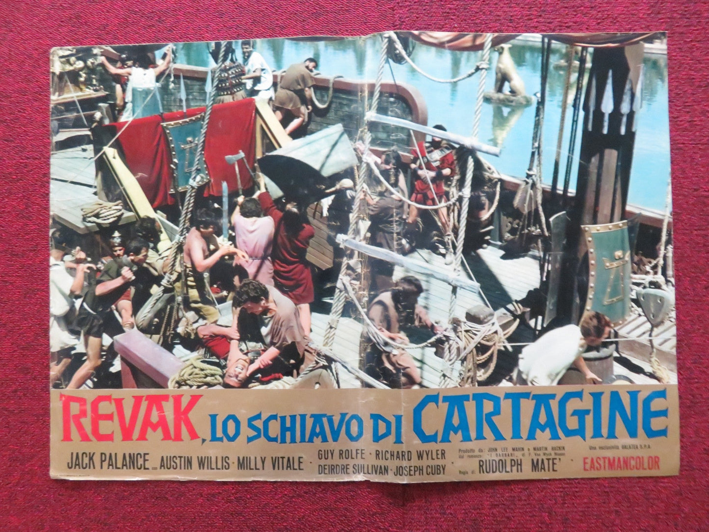 REVAK, LO SCHIAVO DI CARTAGINE - B ITALIAN FOTOBUSTA POSTER JACK PALANCE 1960 Rendezvous Cinema Movie posters