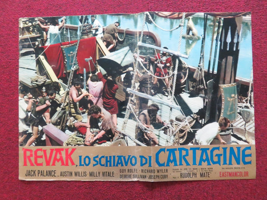 REVAK, LO SCHIAVO DI CARTAGINE - B ITALIAN FOTOBUSTA POSTER JACK PALANCE 1960 Rendezvous Cinema Movie posters