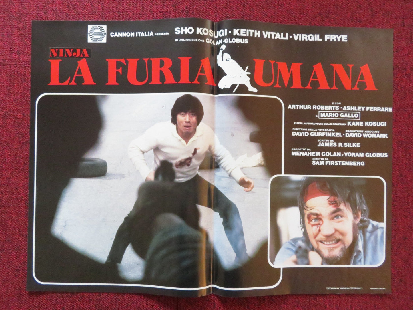 REVENGE OF THE NINJA - C ITALIAN FOTOBUSTA POSTER CANNON SHO KOSUGI 1984 Rendezvous Cinema Movie posters