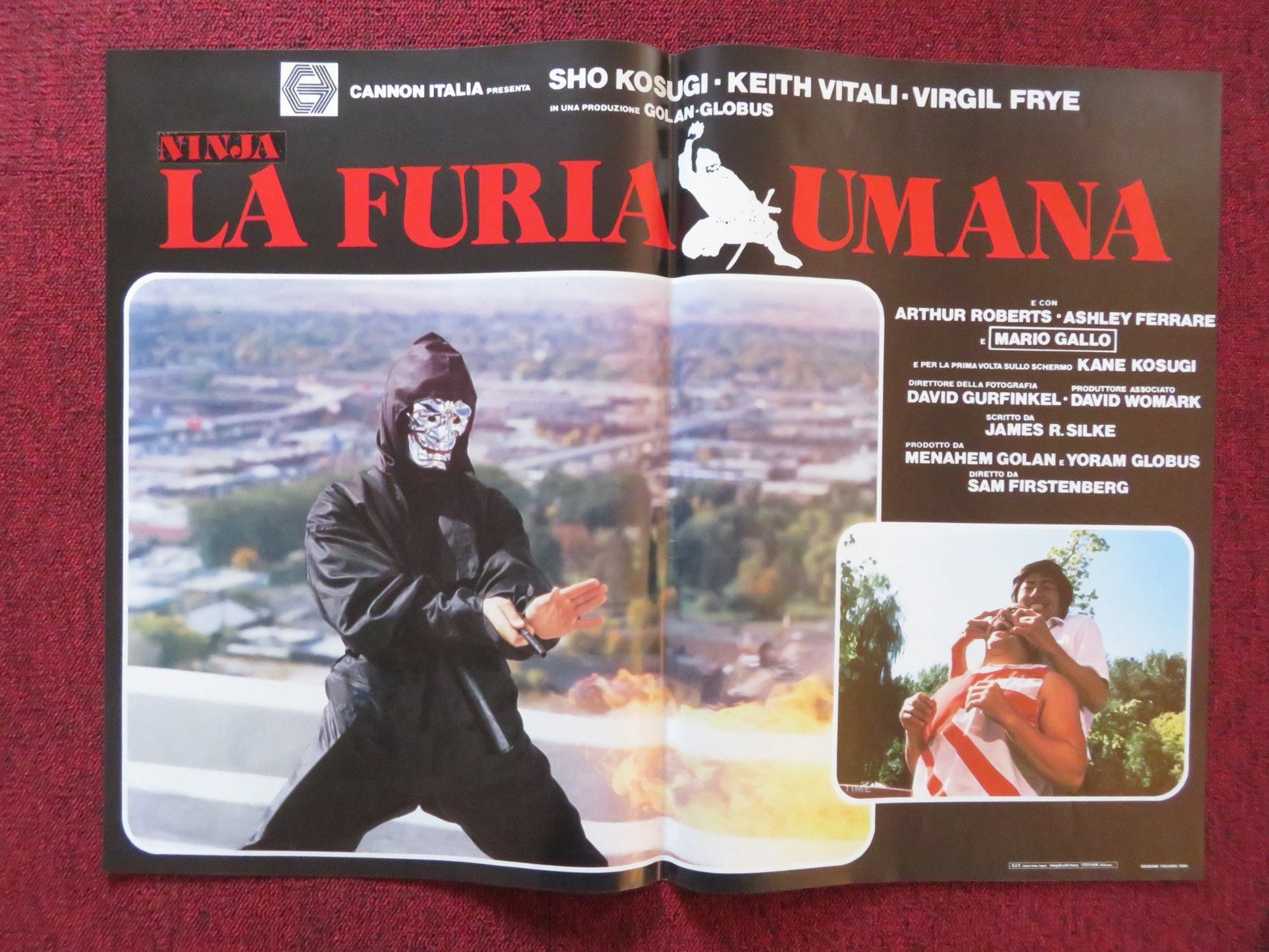 REVENGE OF THE NINJA - E ITALIAN FOTOBUSTA POSTER CANNON SHO KOSUGI 1984 Rendezvous Cinema Movie posters