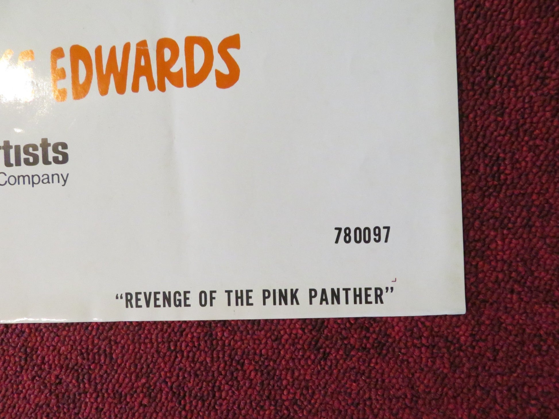 REVENGE OF THE PINK PANTHER FOLDED US ONE SHEET POSTER PETER SELLERS H. LOM 1978 Rendezvous Cinema Movie posters