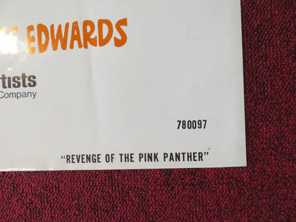 REVENGE OF THE PINK PANTHER FOLDED US ONE SHEET POSTER PETER SELLERS H. LOM 1978 Rendezvous Cinema Movie posters