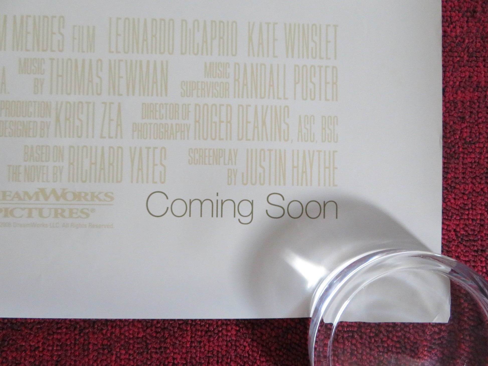 REVOLUTIONARY ROAD - B US ONE SHEET ROLLED POSTER KATE WINSLET DICAPRIO 2008 Rendezvous Cinema Movie posters