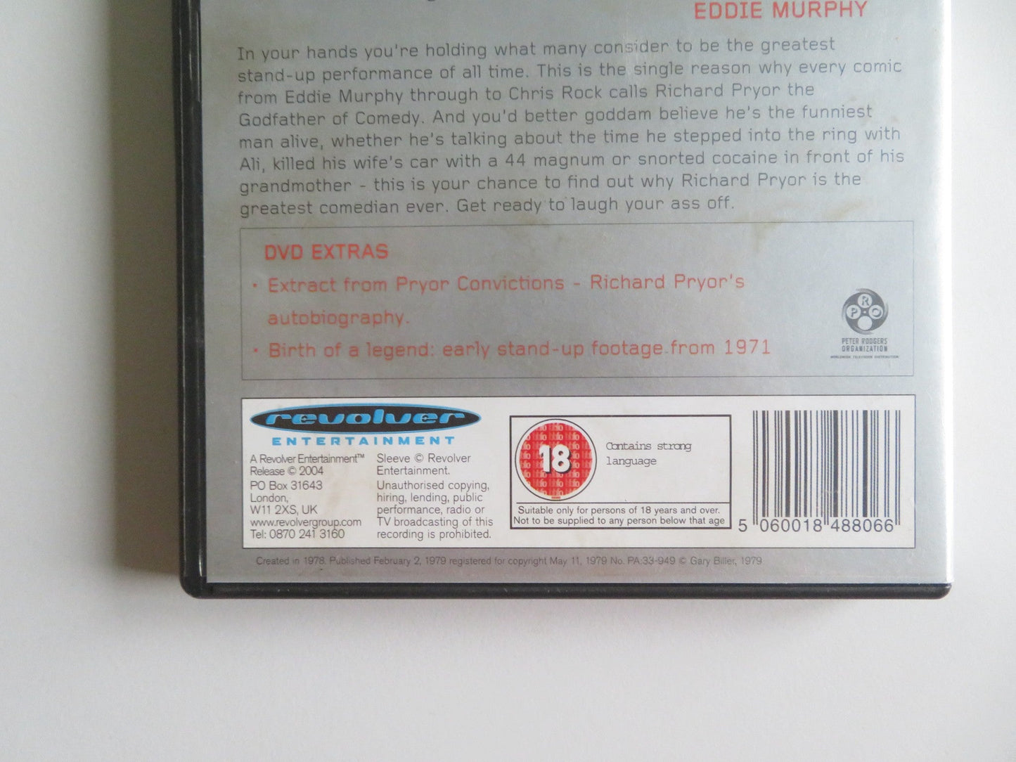 RICHARD PRYOR: LIVE IN CONCERT (DVD) RICHARD PRYOR 1979 REGION 2 Movie posters