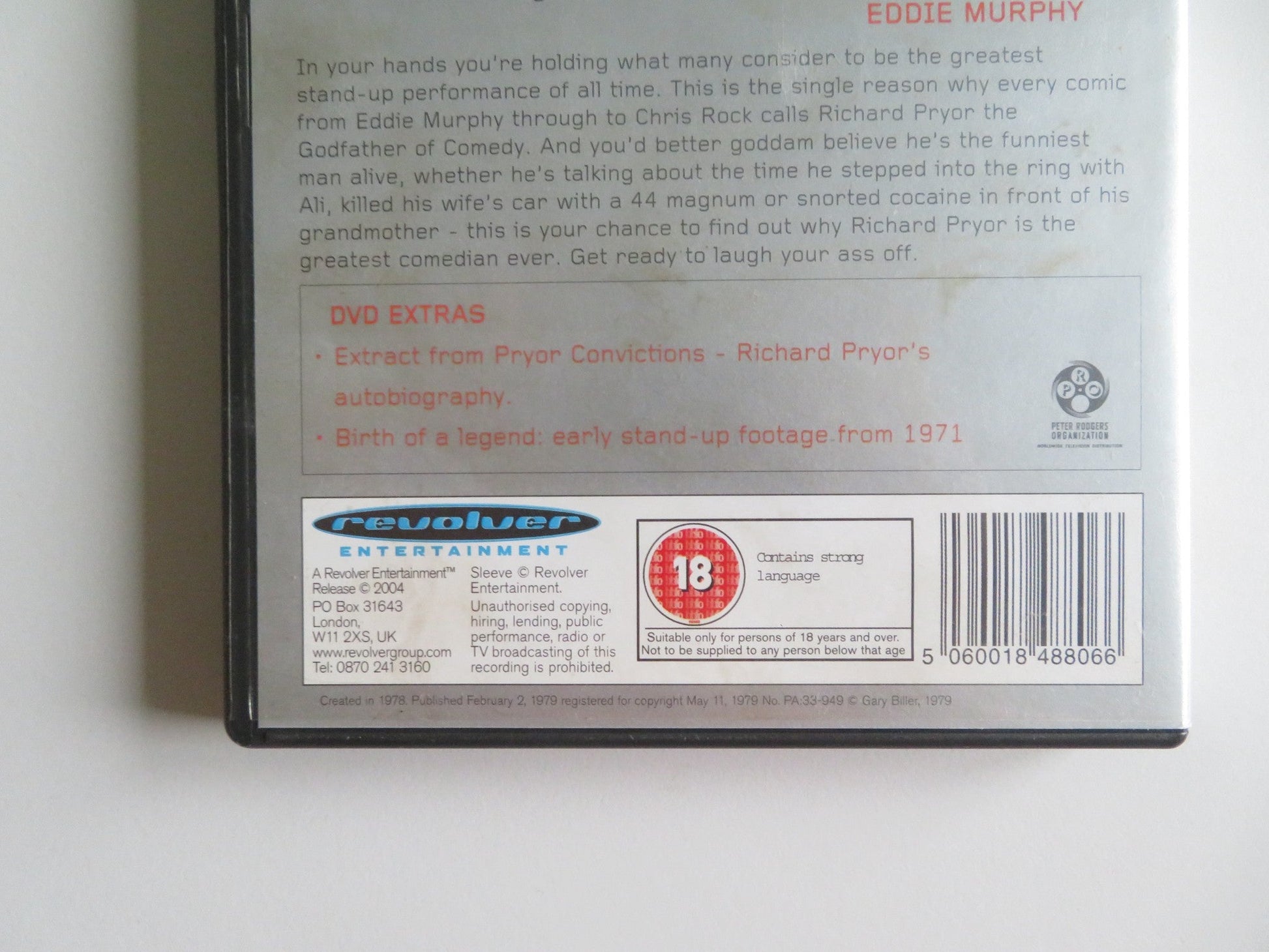 RICHARD PRYOR: LIVE IN CONCERT (DVD) RICHARD PRYOR 1979 REGION 2 Movie posters