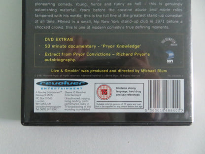 RICHARD PRYOR LIVE & SMOKIN' (DVD) RICHARD PRYOR 1971 REGION 2 Movie posters