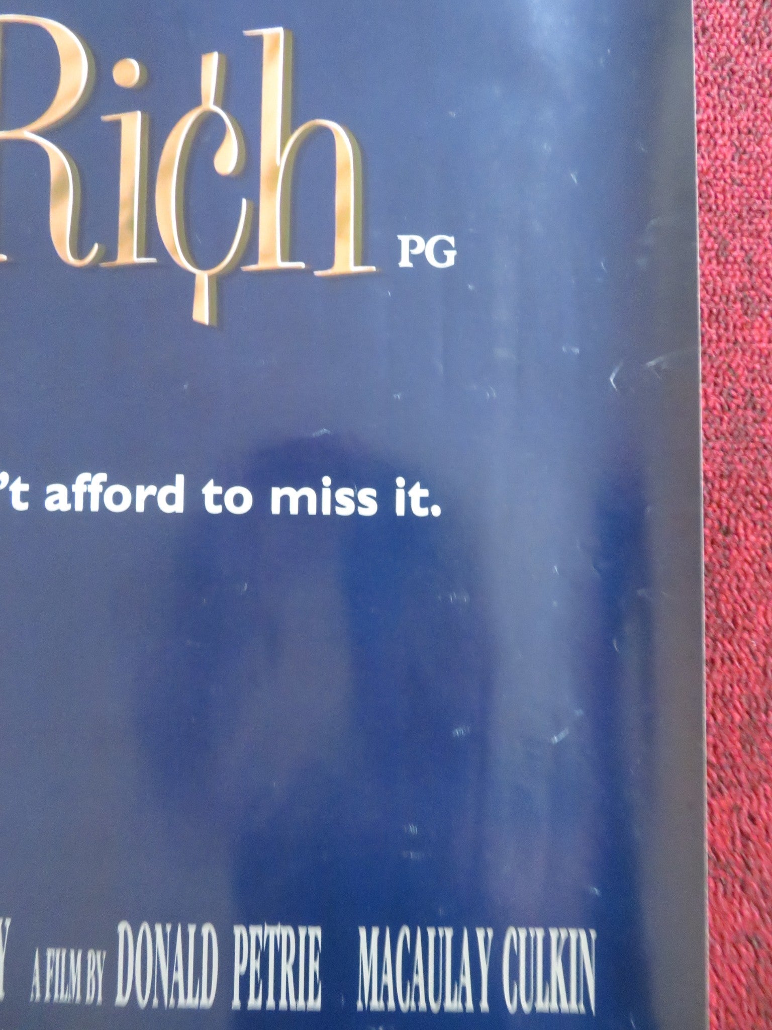 RICHIE RICH UK QUAD ROLLED POSTER MACAULAY CULKIN JOHN LARROQUETTE 1994 Rendezvous Cinema Movie posters