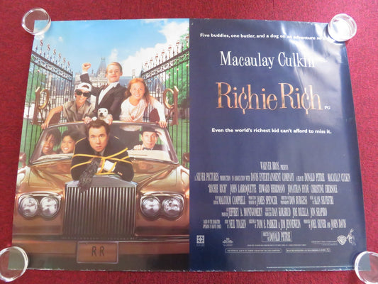 RICHIE RICH UK QUAD ROLLED POSTER MACAULAY CULKIN JOHN LARROQUETTE 1994 Rendezvous Cinema Movie posters