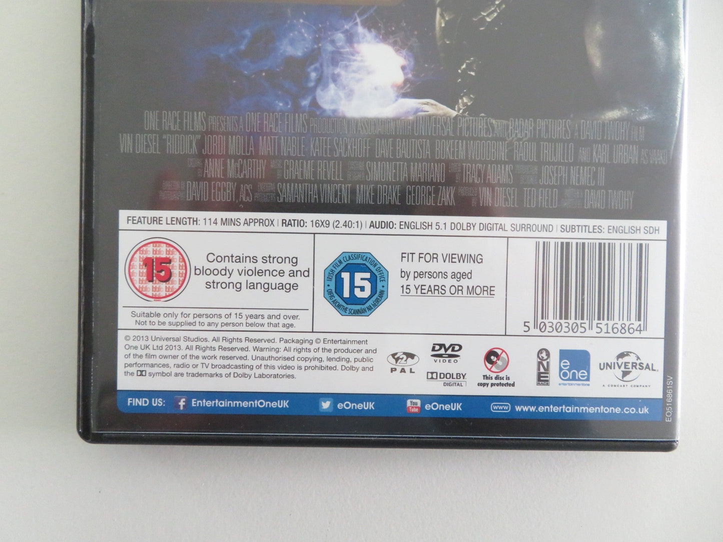 Riddick - B (DVD) Vin Diesel Dave Bautista 2013 Region 2 Movie posters