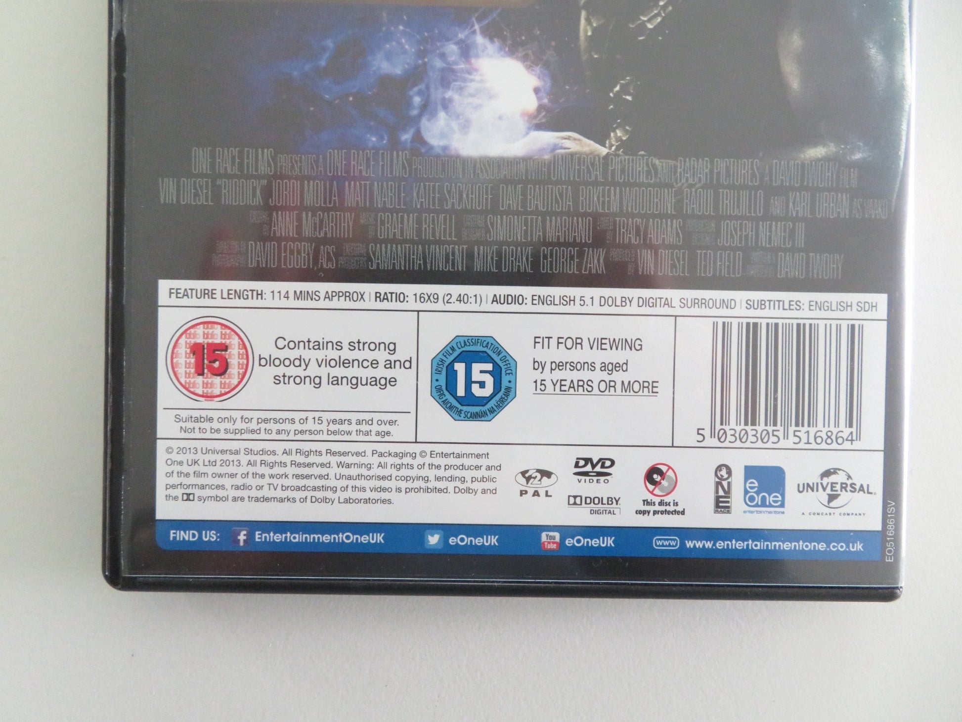 Riddick - B (DVD) Vin Diesel Dave Bautista 2013 Region 2 Movie posters