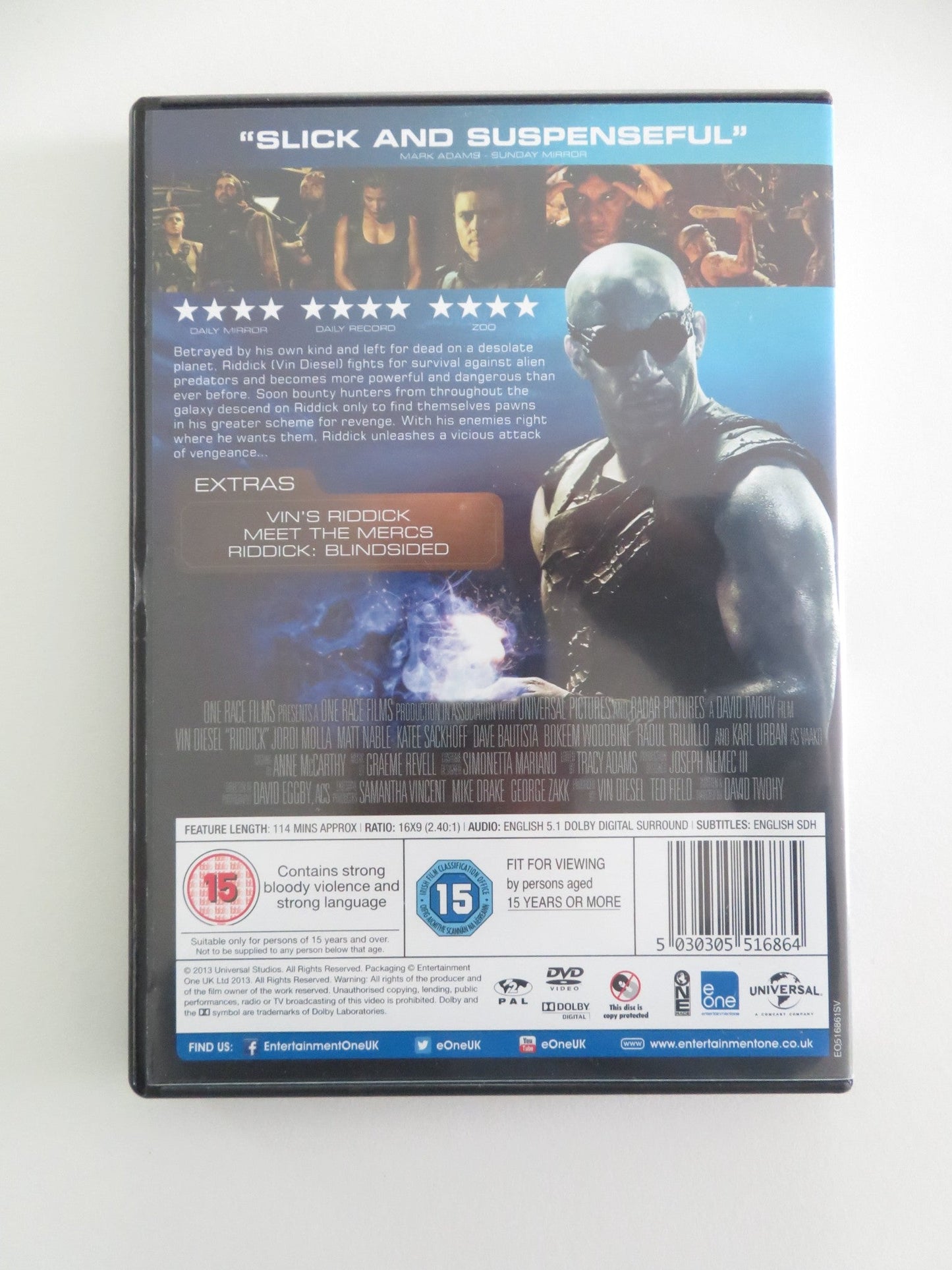 Riddick - B (DVD) Vin Diesel Dave Bautista 2013 Region 2 Movie posters