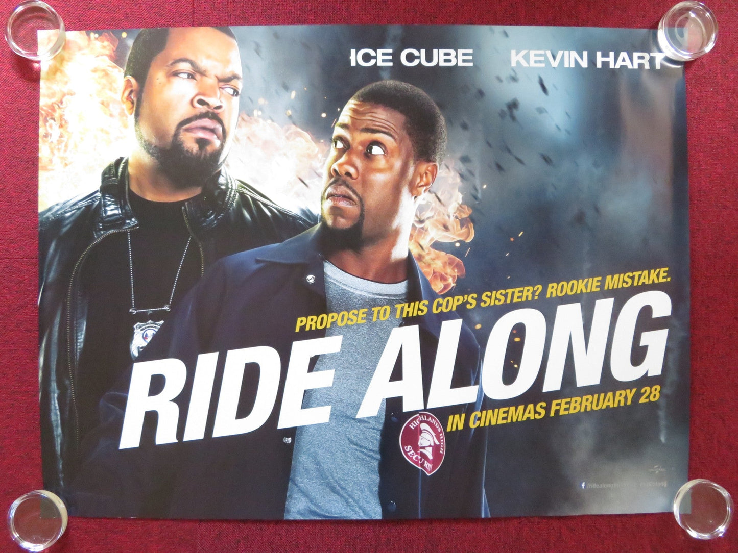 RIDE ALONG UK QUAD ROLLED POSTER ICE CUBE KEVIN HART 2014 Rendezvous Cinema Movie posters