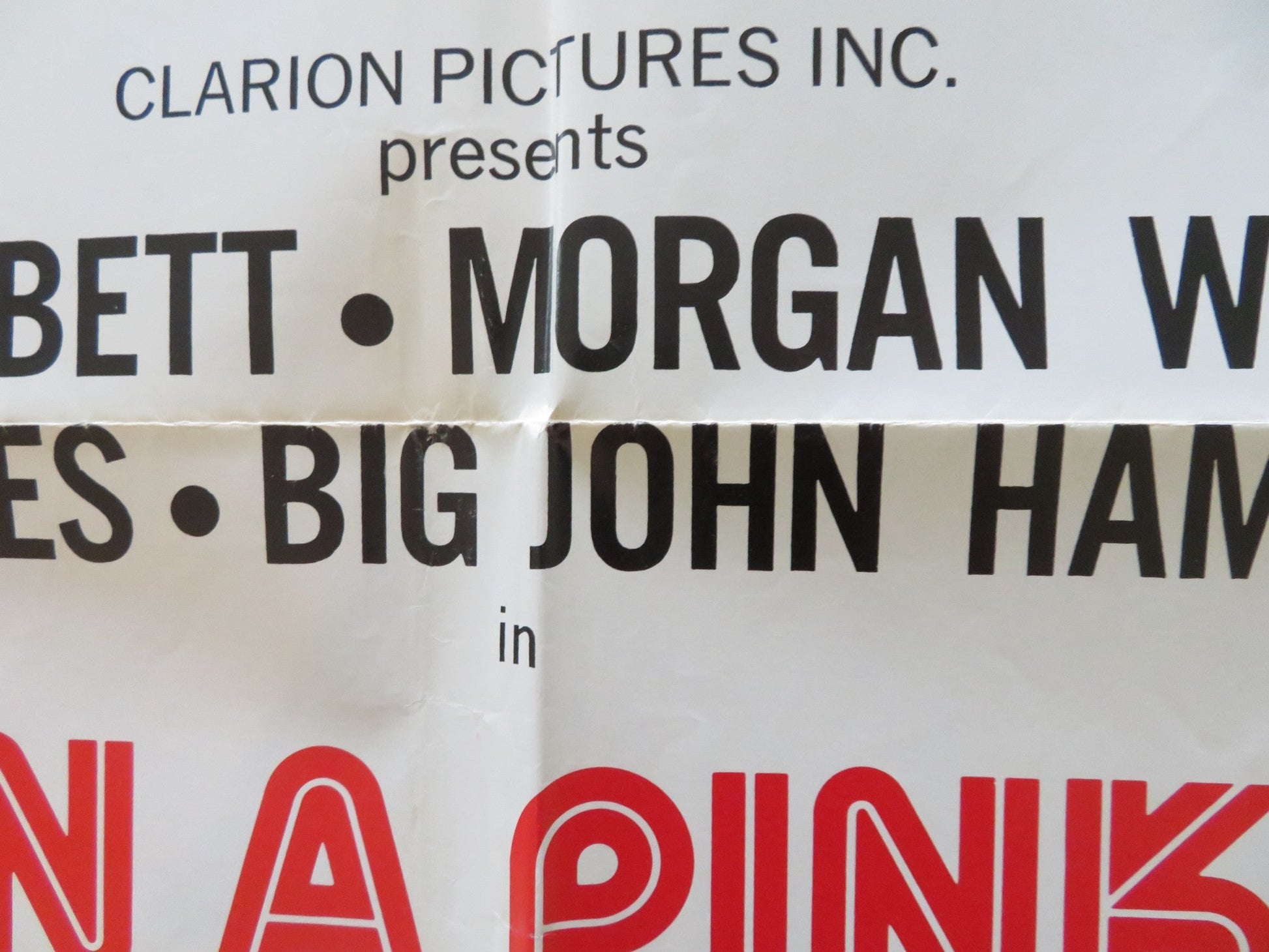 RIDE IN A PINK CAR FOLDED US ONE SHEET POSTER GLENN CORBETT MORGAN WOODWARD 1973 Rendezvous Cinema Movie posters