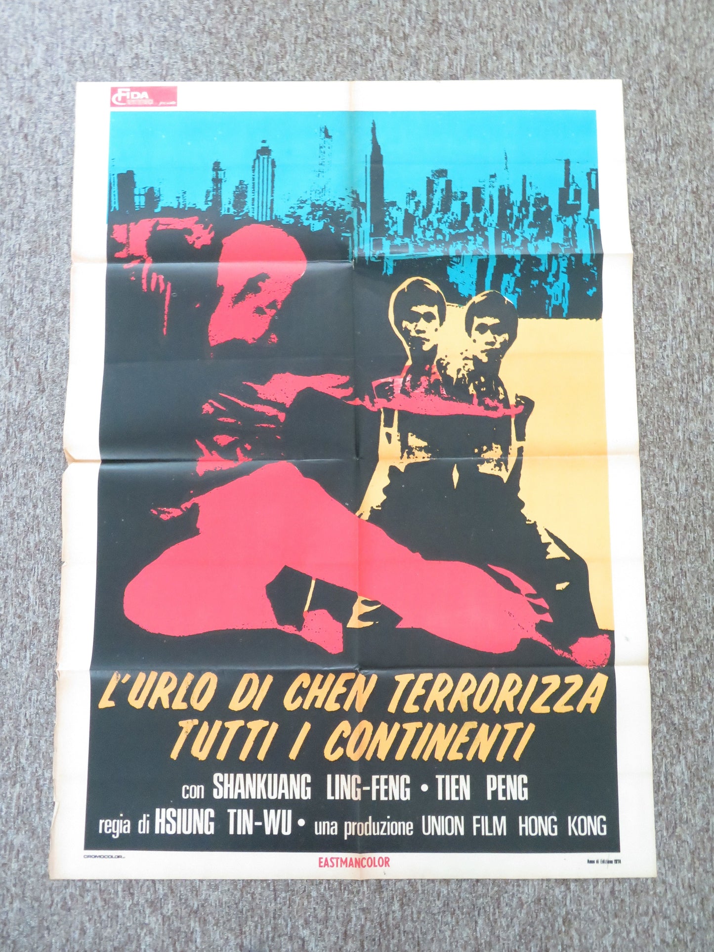Rider of Revenge Italian 2 Foglio Poster Polly Ling-Feng Shang-Kuan 1974 Movie posters