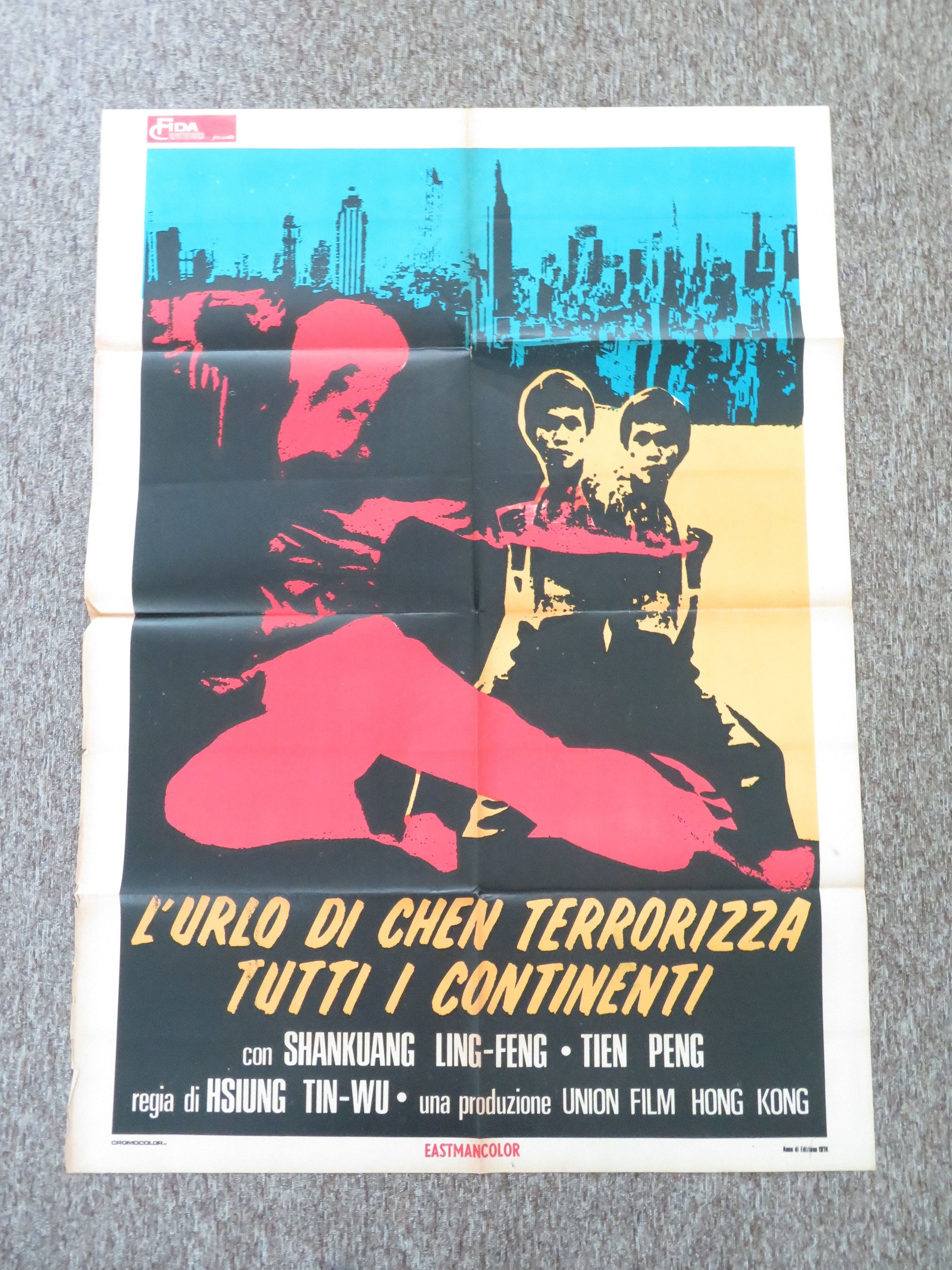 Rider of Revenge Italian 2 Foglio Poster Polly Ling-Feng Shang-Kuan 1974 Movie posters