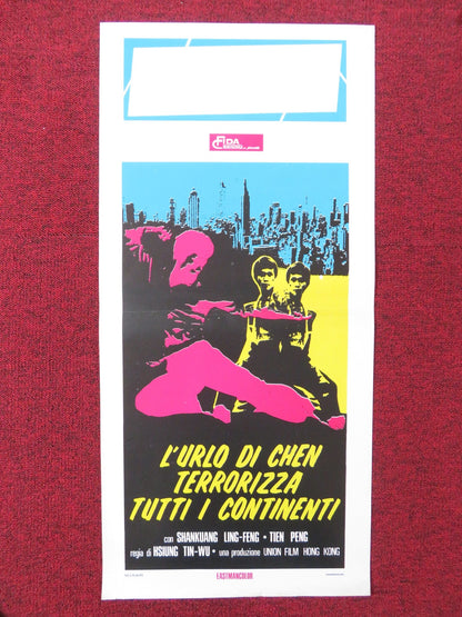 RIDER OF REVENGE ITALIAN LOCANDINA POSTER SHANKUANG LING - FENG TIEN PENG 1974 Rendezvous Cinema Movie posters