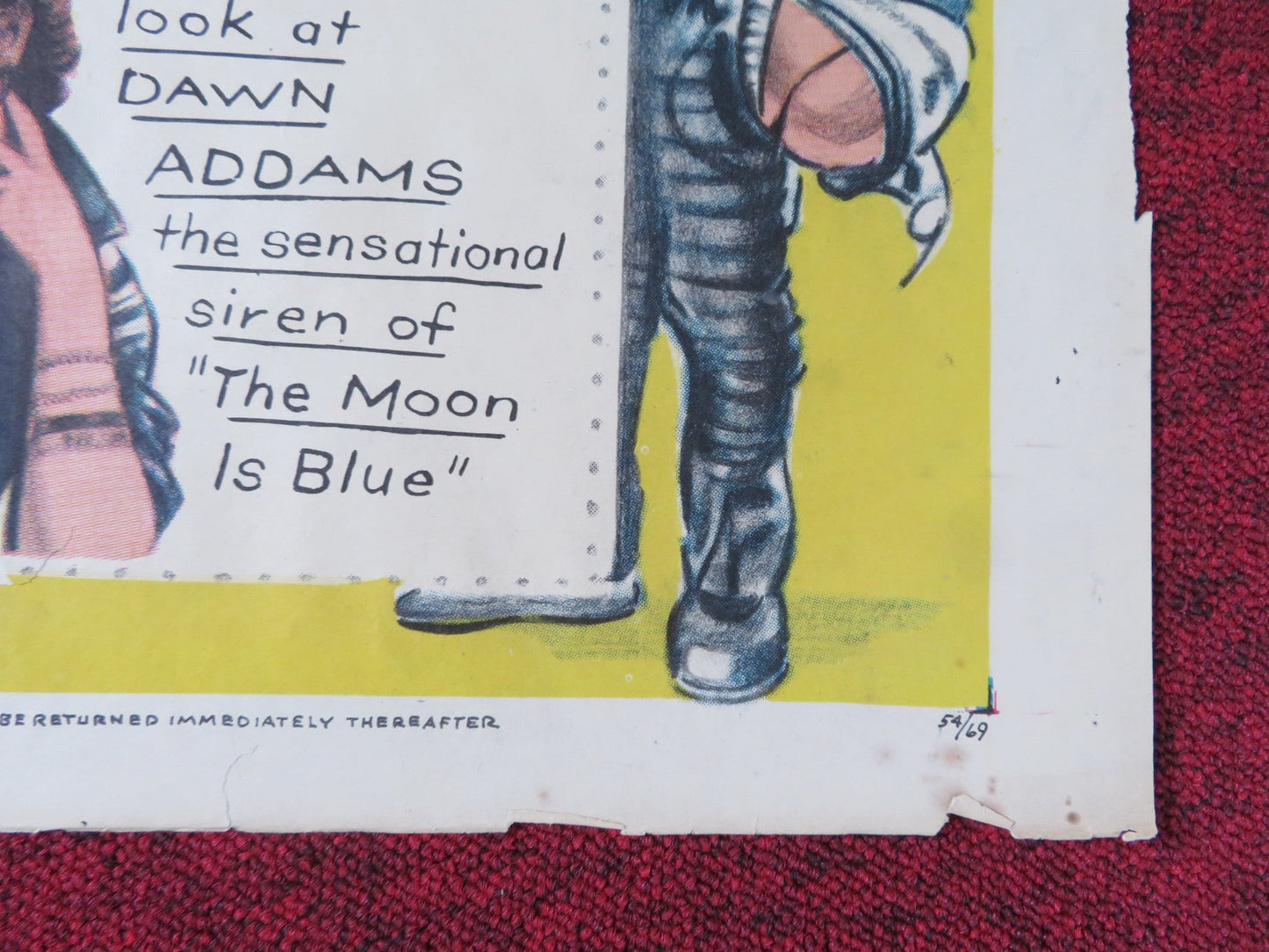 RIDERS TO THE STARS FOLDED US ONE SHEET POSTER WILLIAM LUNDIGAN H. MARSHALL 1954 Rendezvous Cinema Movie posters