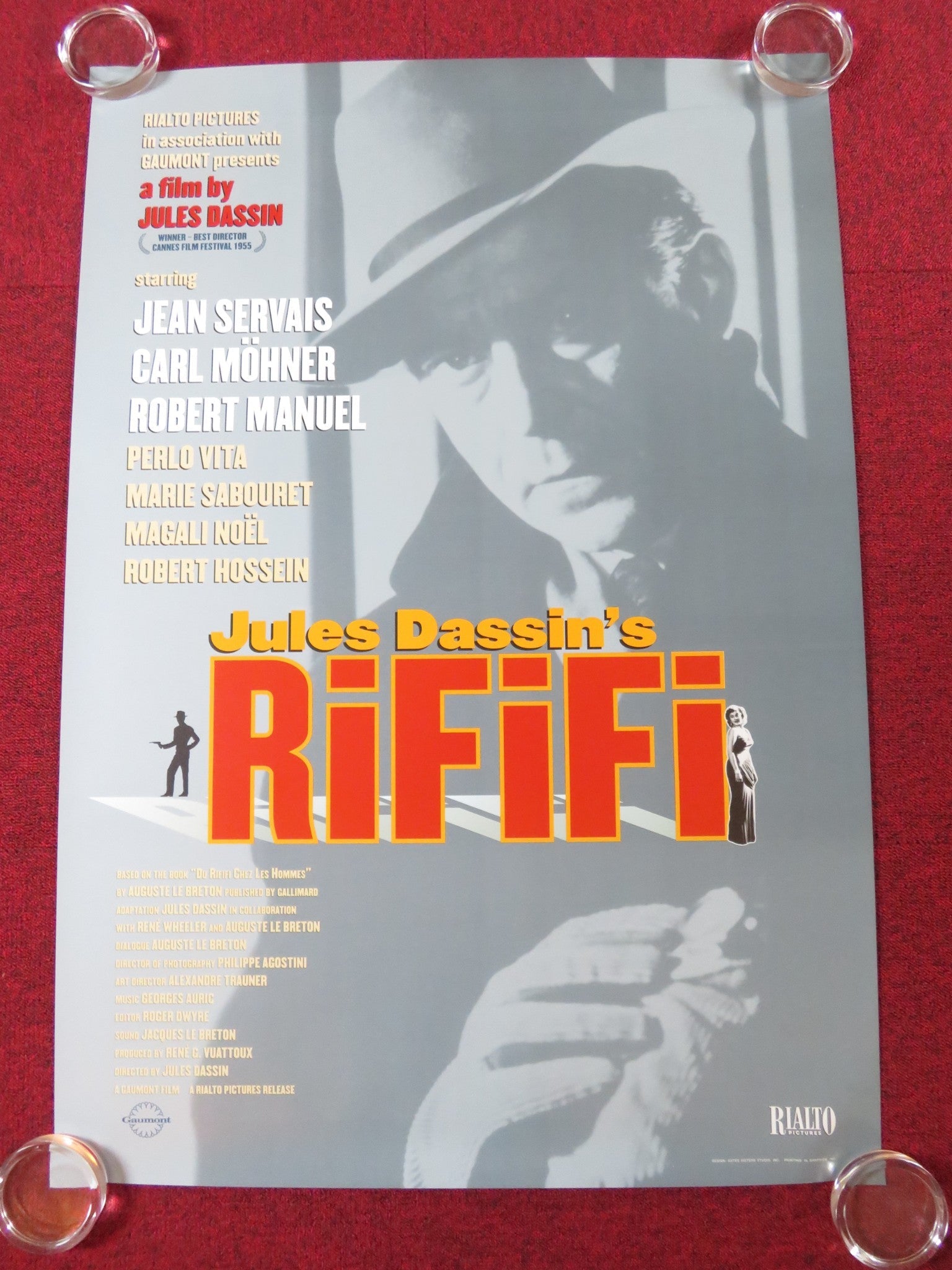 RIFIFI US ONE SHEET ROLLED POSTER JEAN SERVAIS CARL MOHNER 2000s Rendezvous Cinema Movie posters