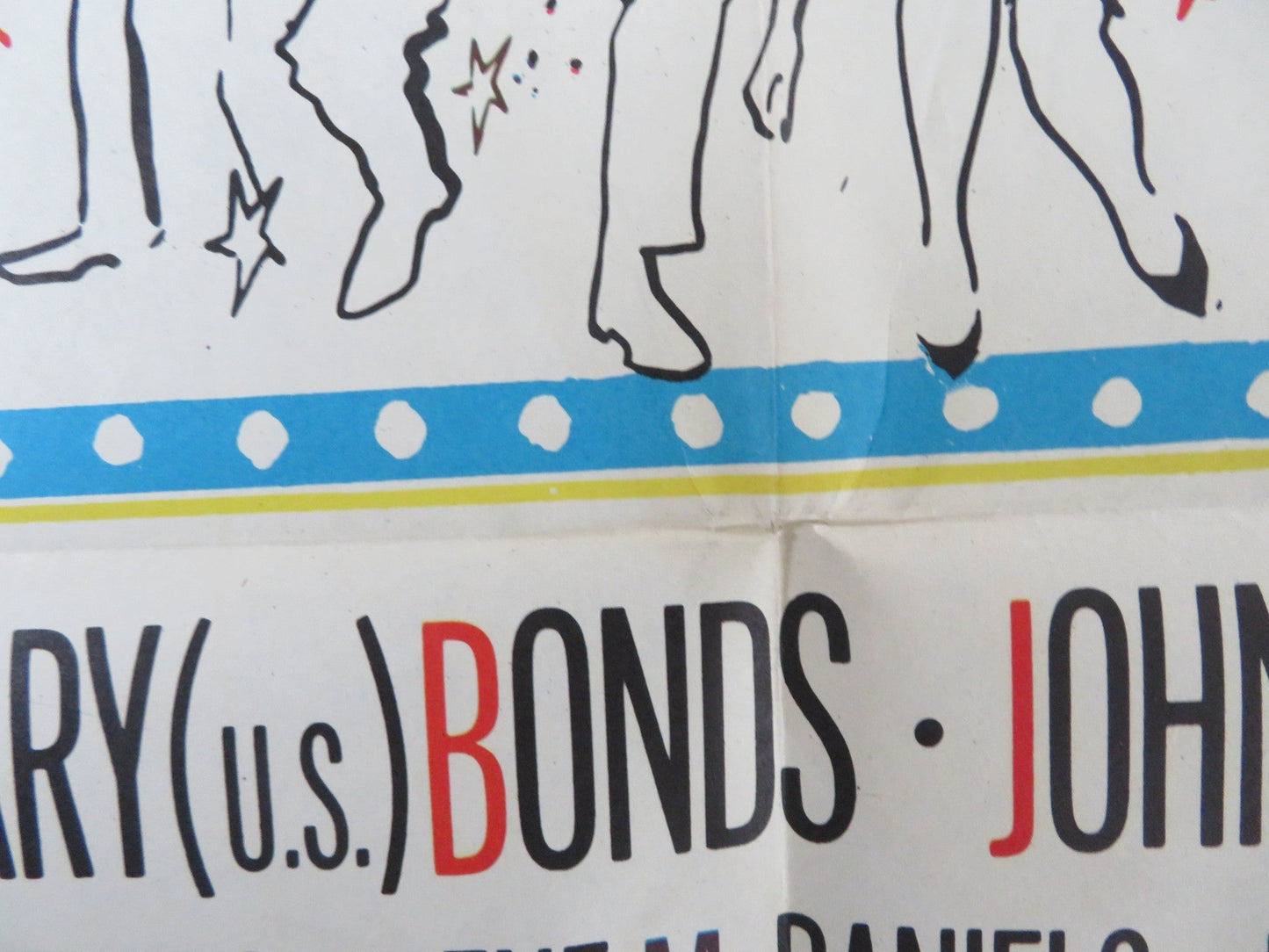 RING - A - DING RHYTHM! FOLDED US ONE SHEET POSTER CHUBBY CHECKER GENE VINCENT 1962 Rendezvous Cinema Movie posters