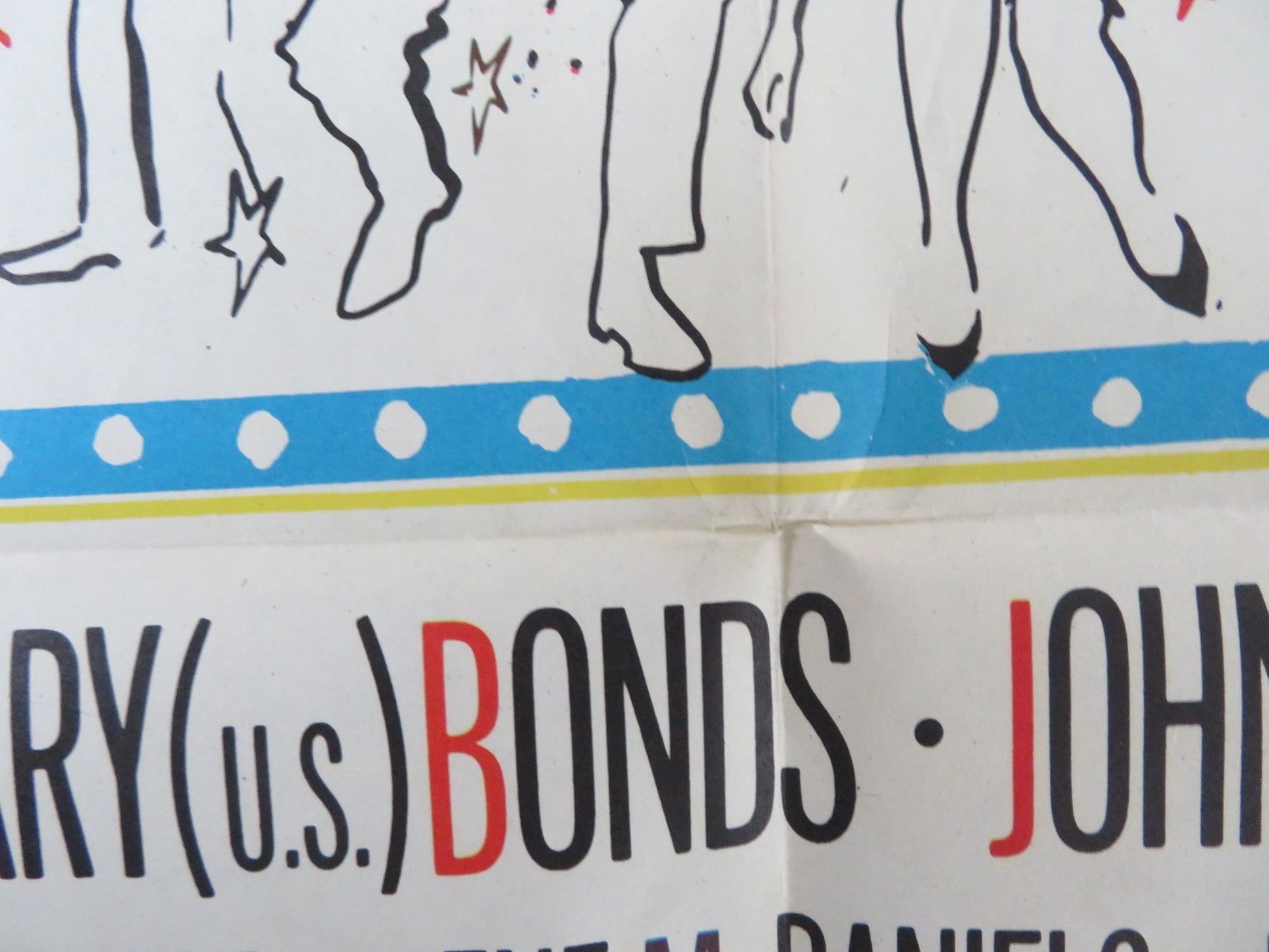 RING - A - DING RHYTHM! FOLDED US ONE SHEET POSTER CHUBBY CHECKER GENE VINCENT 1962 Rendezvous Cinema Movie posters