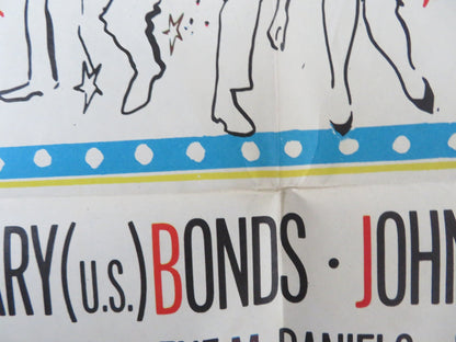 RING - A - DING RHYTHM! FOLDED US ONE SHEET POSTER CHUBBY CHECKER GENE VINCENT 1962 Rendezvous Cinema Movie posters