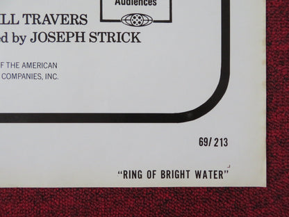 RING OF BRIGHT WATER FOLDED US ONE SHEET POSTER BILL TRAVERS V. MCKENNA 1969 Rendezvous Cinema Movie posters