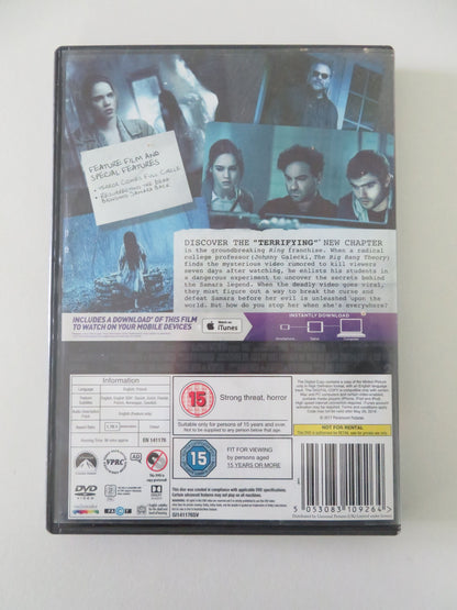 Rings (DVD) Matilda Lutz Alex Roe Johnny Galecki 2017 Region 2 Movie posters