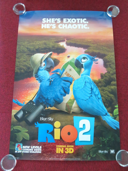 RIO 2 - D ONE SHEET ROLLED POSTER JAKE T. AUSTIN JERMAINE CLEMENT 2014 Movie posters