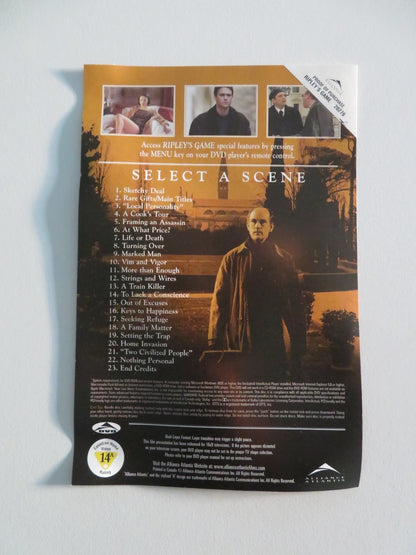 RIPLEY'S GAME (DVD) JOHN MALKOVICH DOUGRAY SCOTT 2002 REGION 1 Movie posters