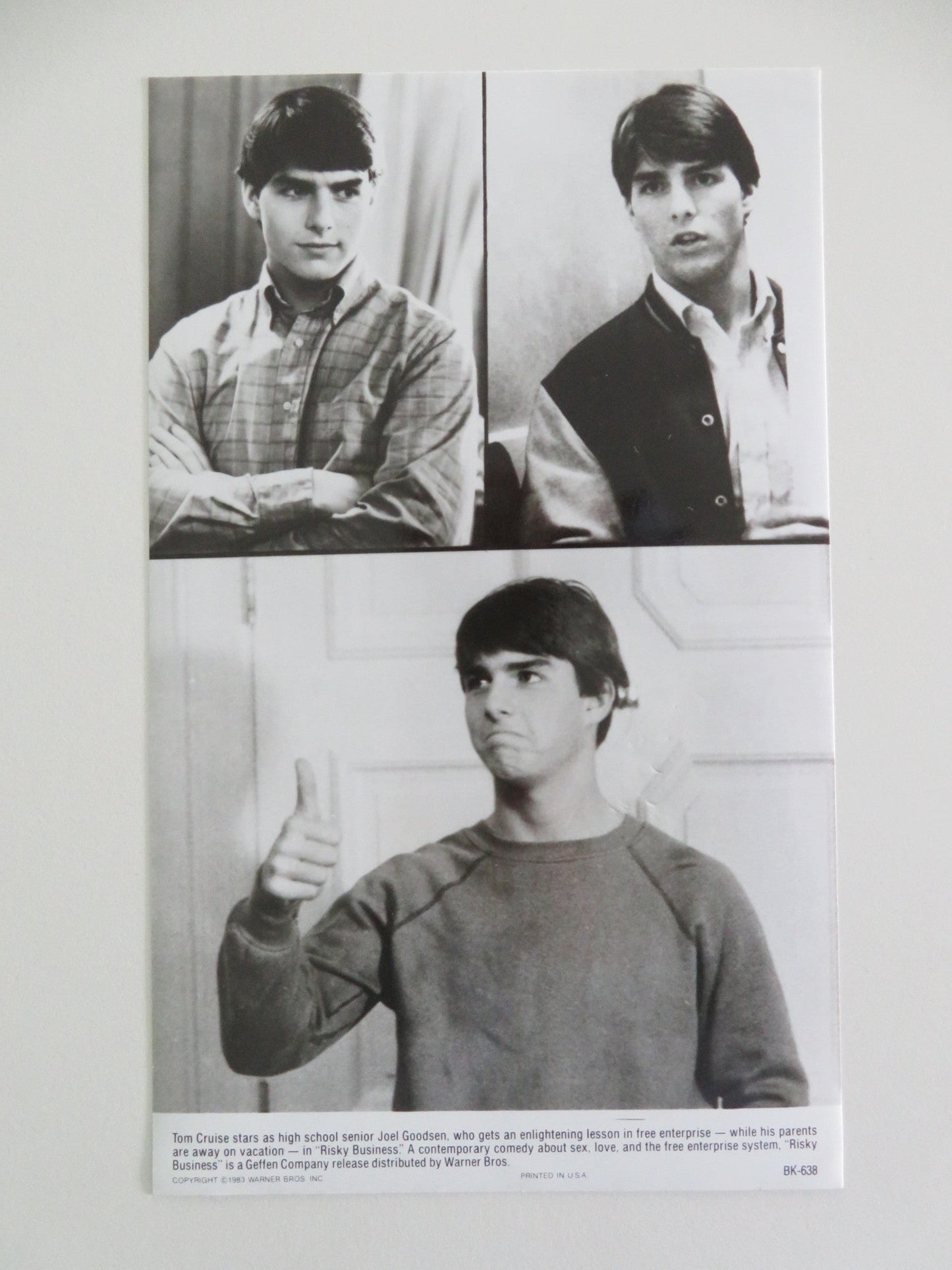 Risky Business Movie Still Photo Lot Of 3 Tom Cruise Rebecca De Mornay 1983 Movie posters