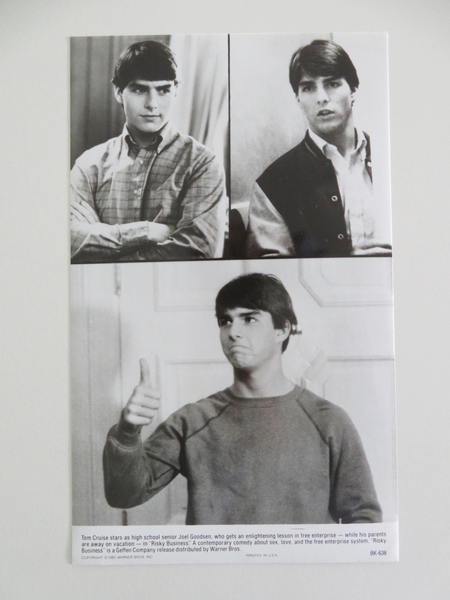 Risky Business Movie Still Photo Lot Of 3 Tom Cruise Rebecca De Mornay 1983 Movie posters