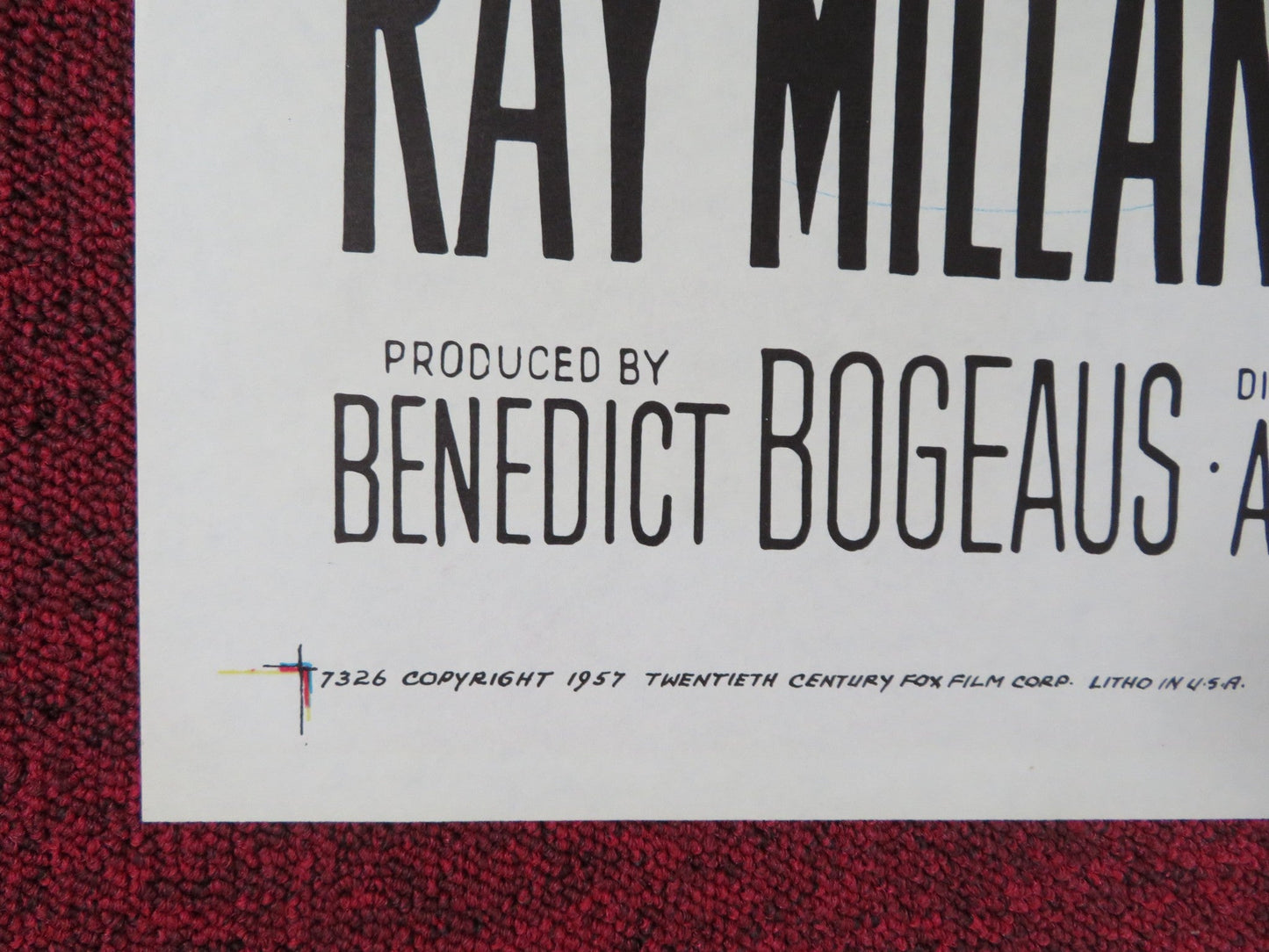 RIVER'S EDGE FOLDED US ONE SHEET POSTER RAY MILLAND ANTHONY QUINN 1957 Rendezvous Cinema Movie posters