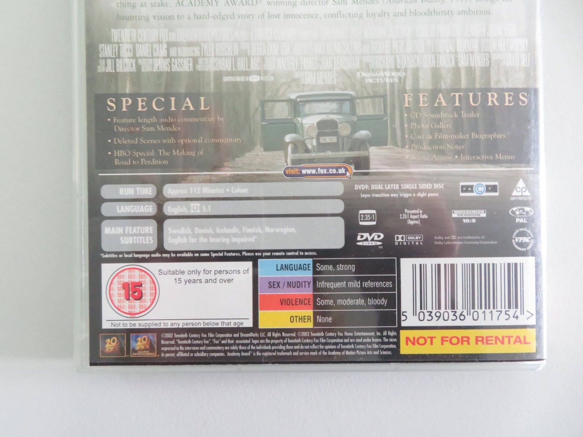 Road to Perdition (DVD) Tom Hanks Paul Newman Jude Law 2002 Region 2 Movie posters