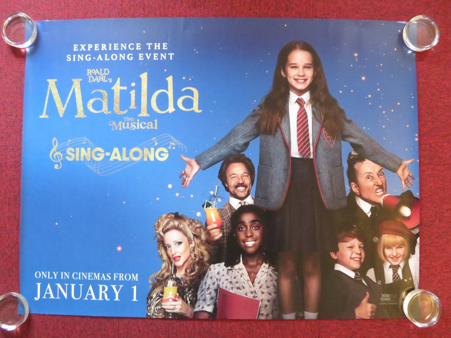 ROALD DAHL'S MATILDA THE MUSICAL - B UK QUAD ROLLED POSTER STEPHEN GRAHAM 2022 Rendezvous Cinema Movie posters