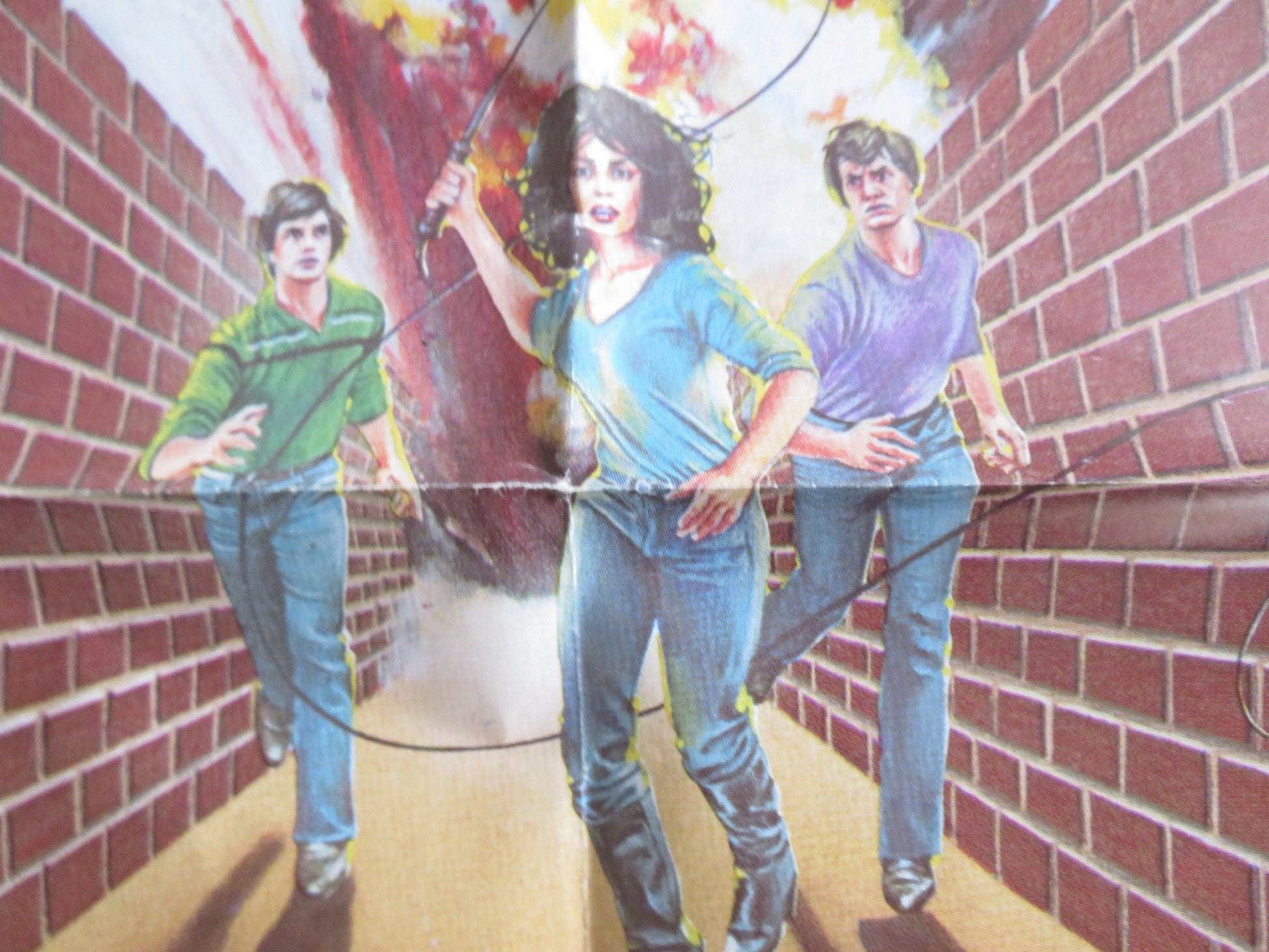 ROARING FIRE FOLDED US ONE SHEET POSTER SONNY CHIBA DUKE SANADA 1981 Rendezvous Cinema Movie posters