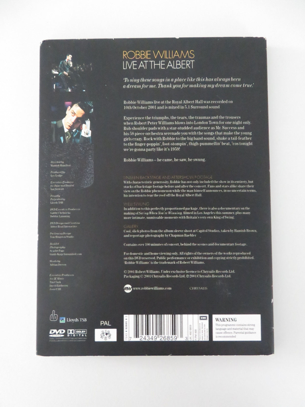 Robbie Williams: Live at the Albert (DVD) 2001 Movie posters