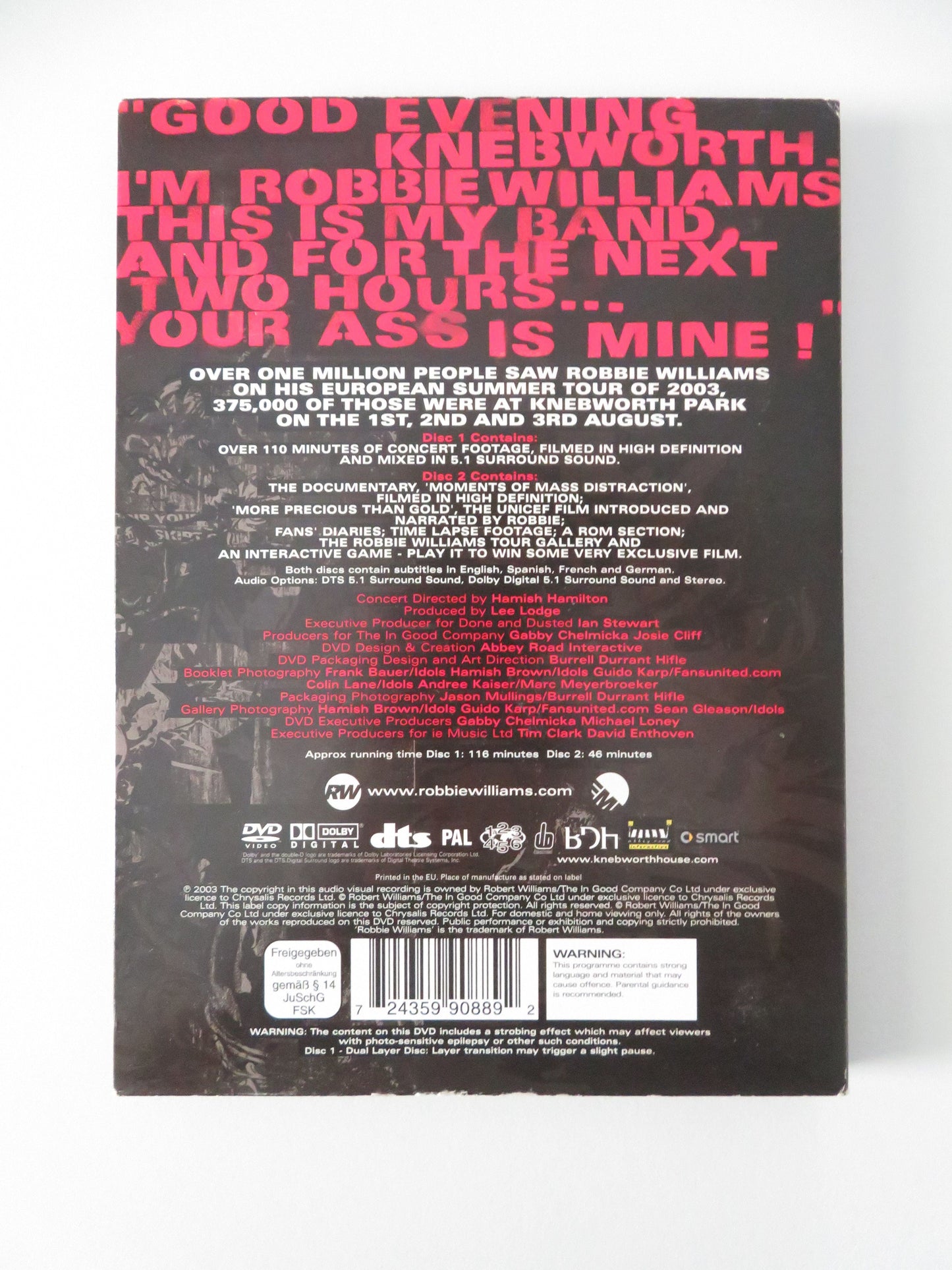 Robbie Williams: What We Did Last Summer - Live at Knebworth (DVD) Region 1-6 Movie posters