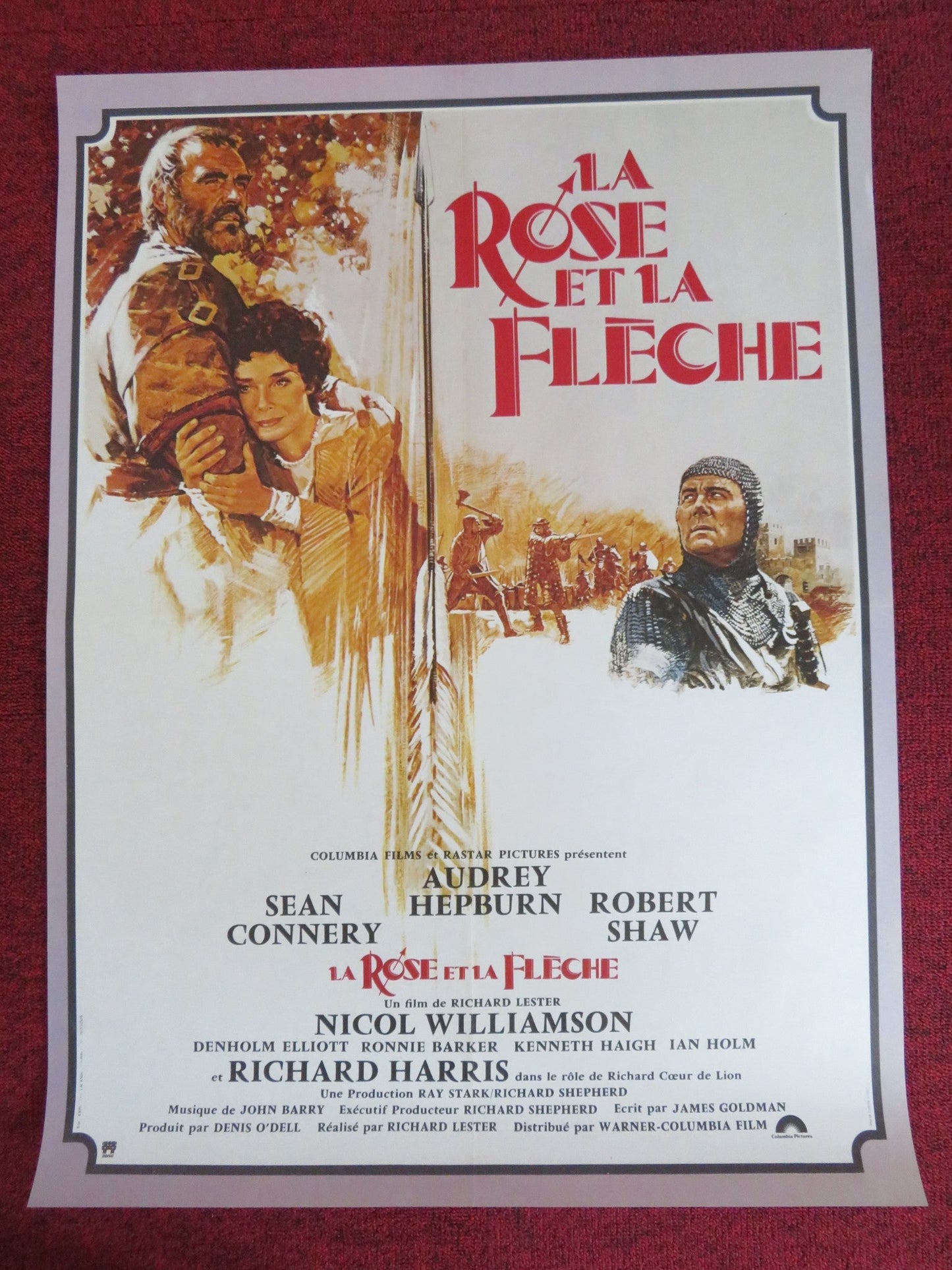 ROBIN AND MARIAN FRENCH POSTER ROLLED SEAN CONNERY AUDREY HEPBURN 1977 Rendezvous Cinema Movie posters