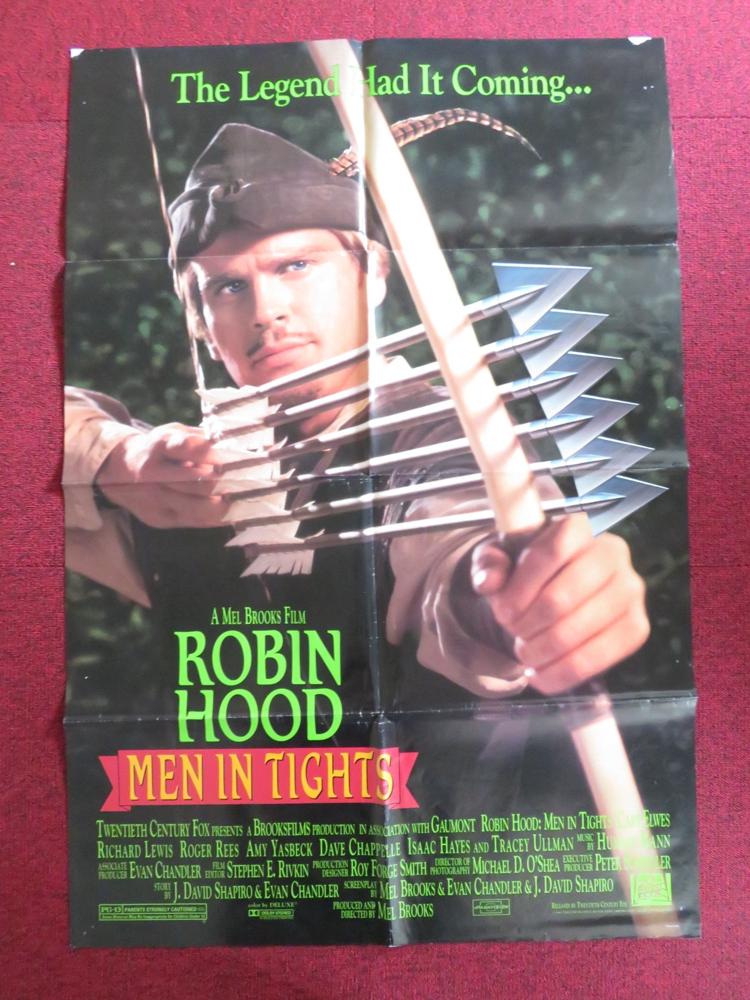 ROBIN HOOD MEN IN TIGHTS FOLDED US ONE SHEET POSTER CARY ELWES R. LEWIS 1993 Rendezvous Cinema Movie posters