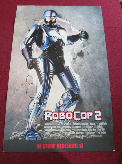 ROBOCOP 2 DOUBLE IMAGE VHS VIDEO POSTER ROLLED PETER WELLER NANCY ALLEN 1990 Rendezvous Cinema Movie posters