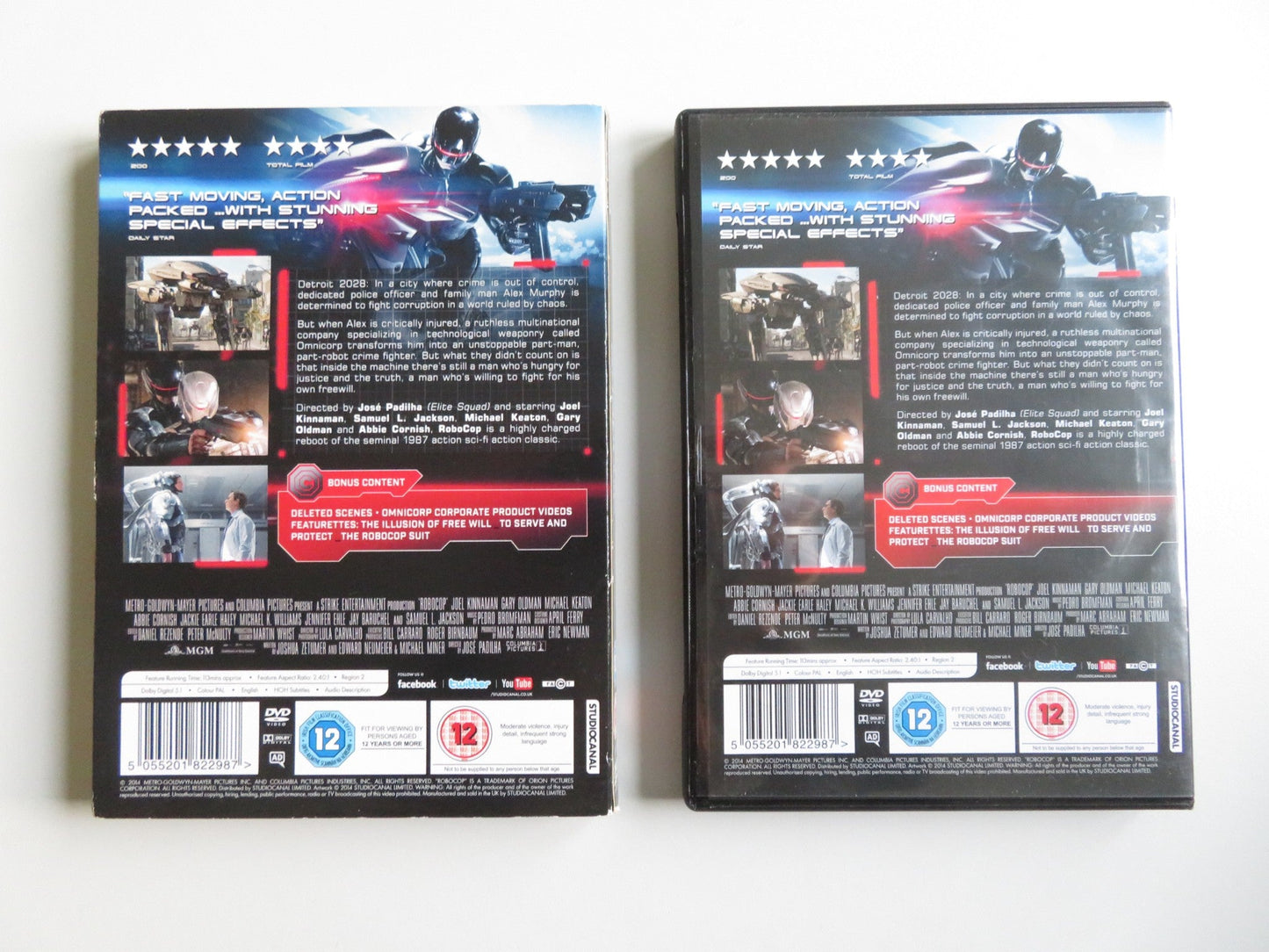 ROBOCOP (DVD) JOEL KINNAMAN MICHAEL KEATON GARY OLDMAN 2014 REGION 2 - Rendezvous Cinema