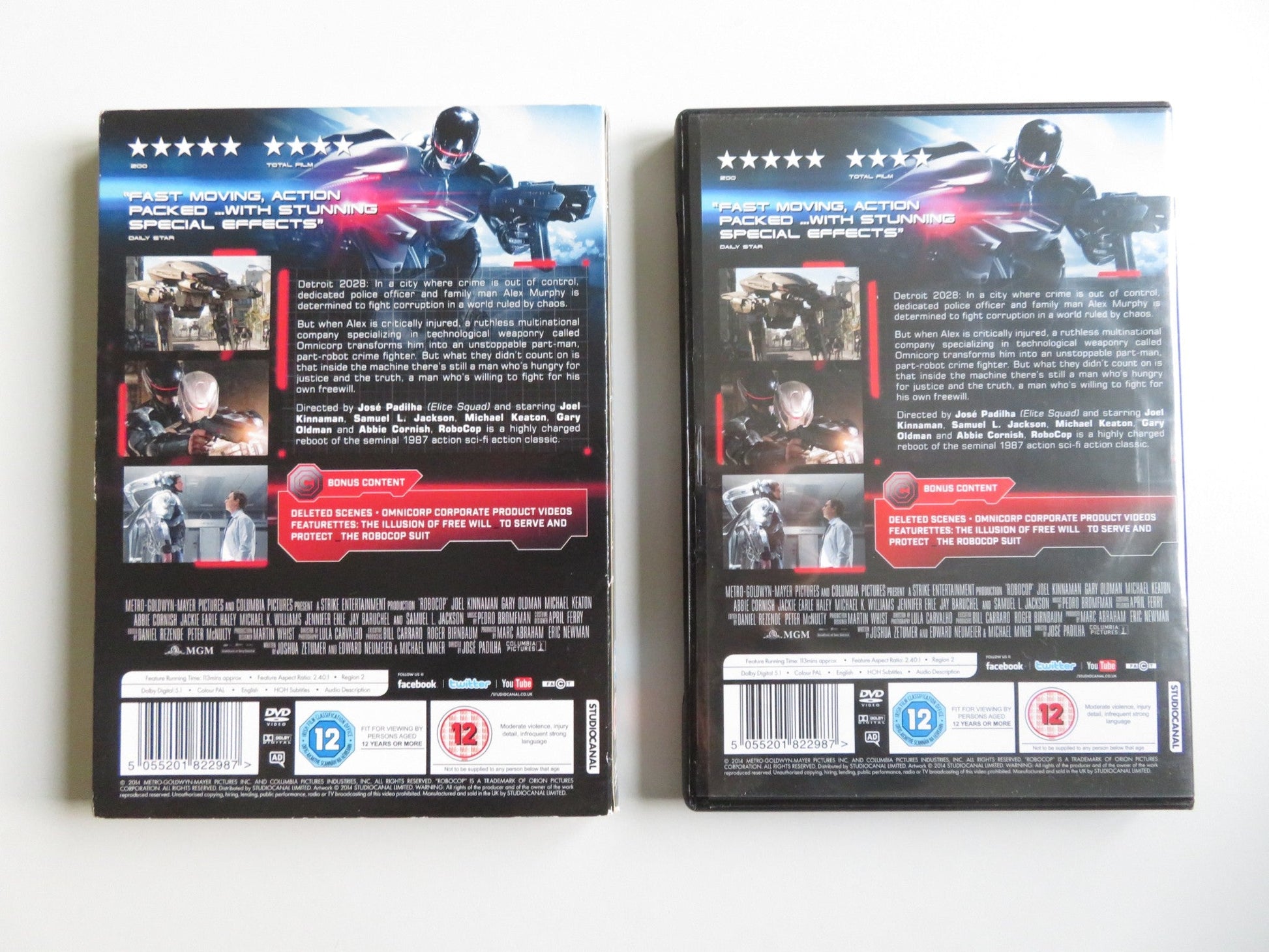 ROBOCOP (DVD) JOEL KINNAMAN MICHAEL KEATON GARY OLDMAN 2014 REGION 2 - Rendezvous Cinema