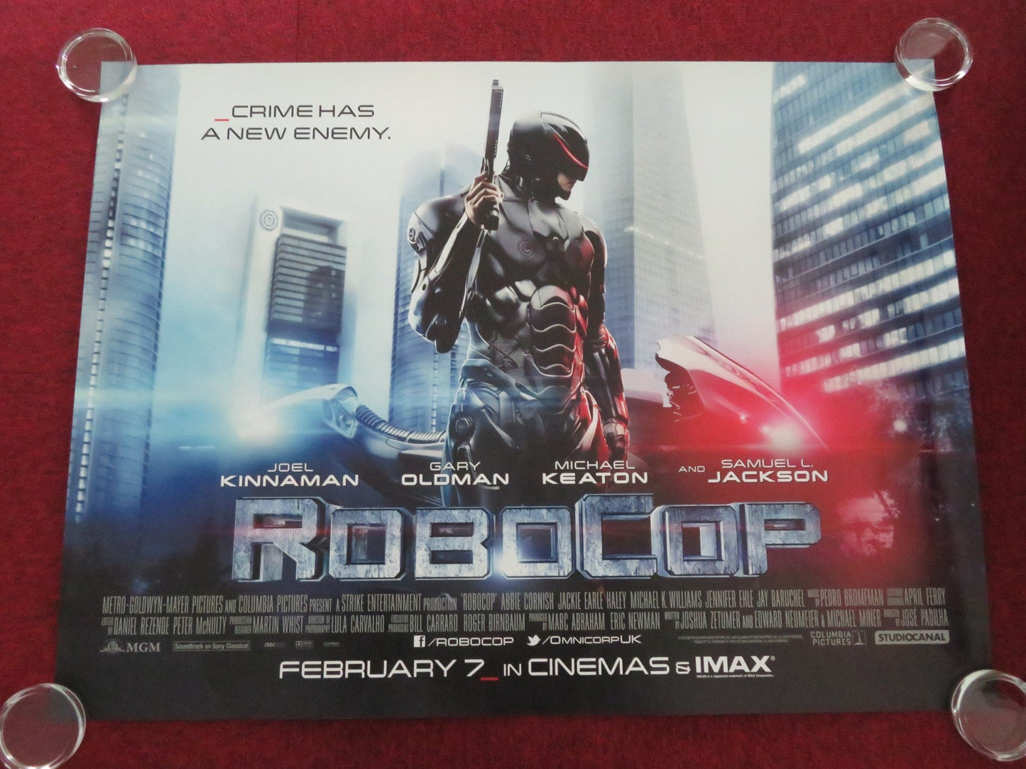 ROBOCOP UK QUAD ROLLED POSTER JOEL KINNAMAN GARY OLDMAN 2014 Movie posters