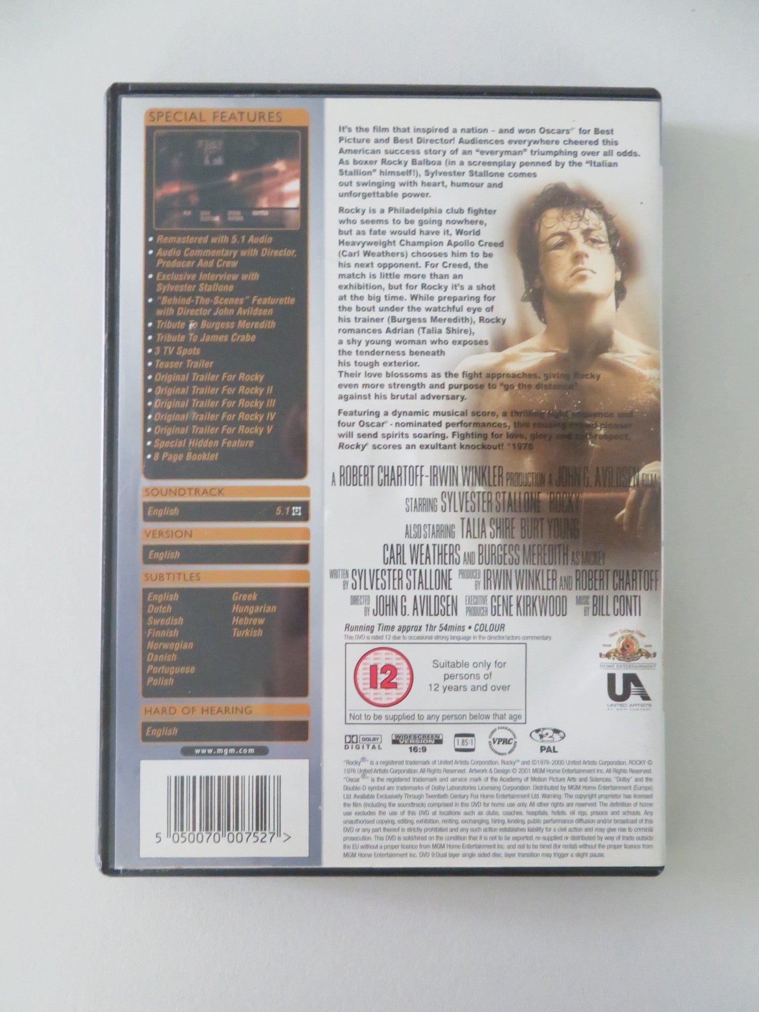 ROCKY - SPECIAL EDITION (DVD) SYLVESTER STALLONE CARL WEATHERS 1976 REGION 2 - Rendezvous Cinema