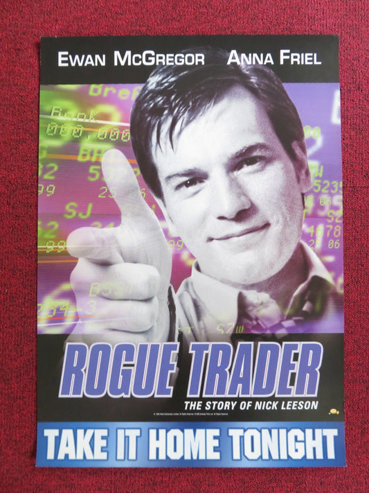 ROGUE TRADER VHS VIDEO POSTER EWAN MCGREGOR ANNA FRIEL 1999 Rendezvous Cinema Movie posters