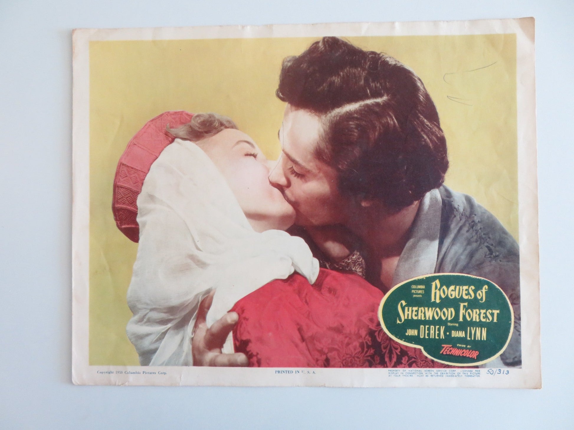 ROGUES OF SHERWOOD FOREST - C LOBBY CARD JOHN DEREK DIANA LYNN 1950 Rendezvous Cinema Movie posters