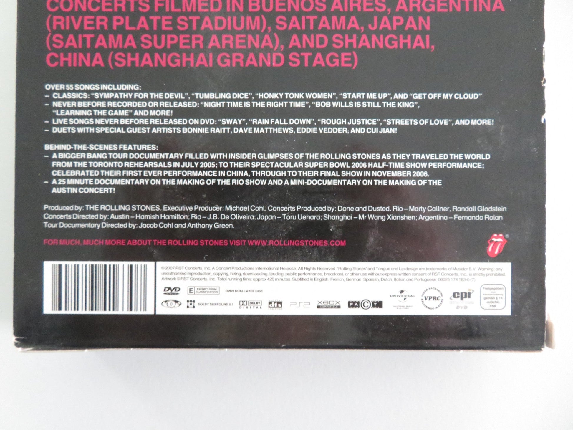 Rolling Stones: The Biggest Bang (DVD BoxSet) Jagger Richards 2007 Region 0 Movie posters
