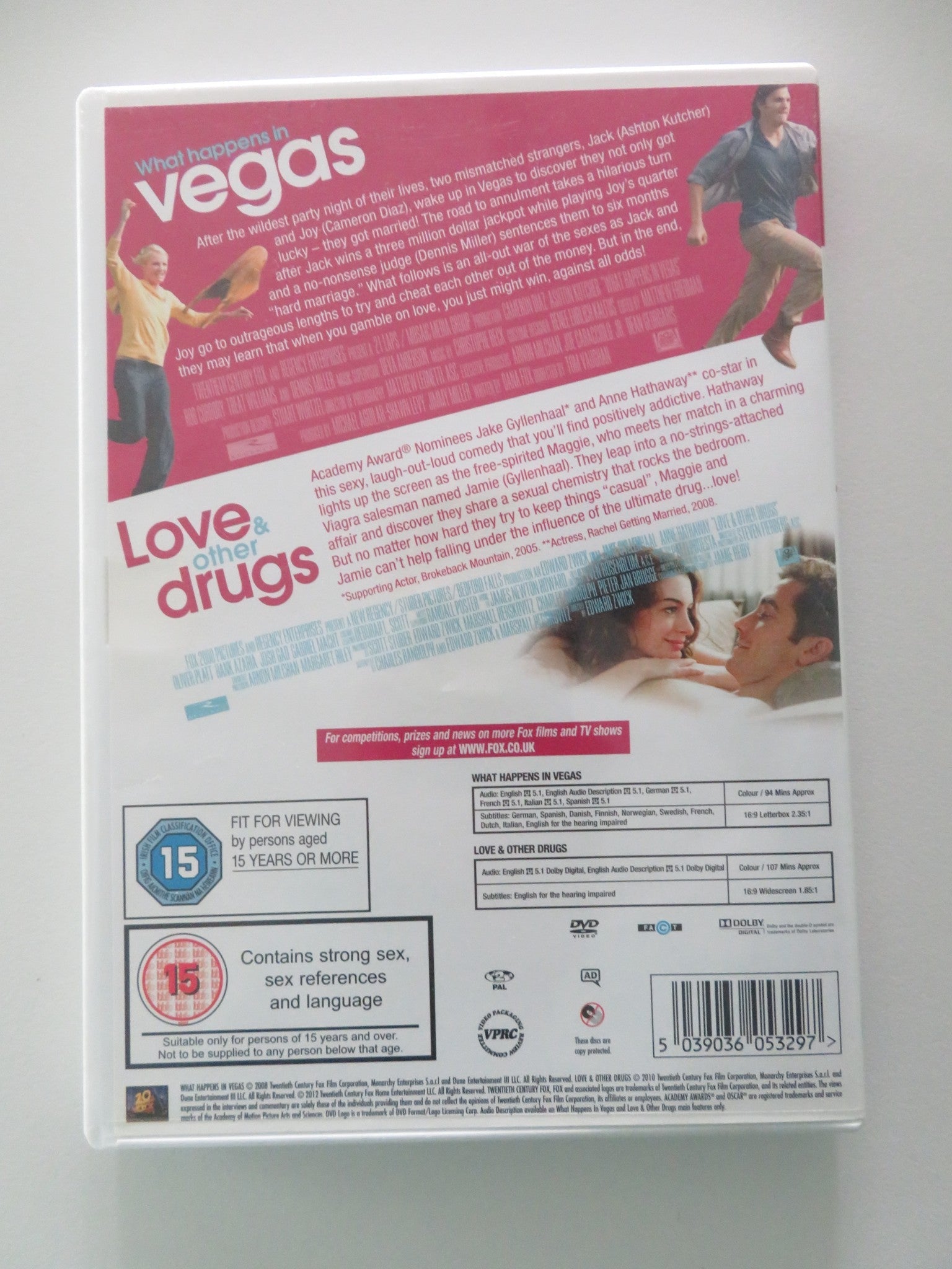 Rom Com Collection - What Happens in Vegas + Love and Other... (DVD) Region 2 Movie posters
