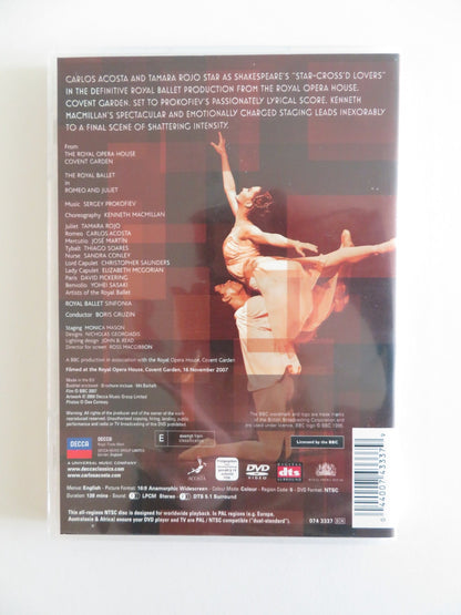 ROMEO AND JULIET - THE ROYAL BALLET (DVD) CARLOS ACOSTA TAMARA ROJO 2007 REGION 0 Rendezvous Cinema Movie posters