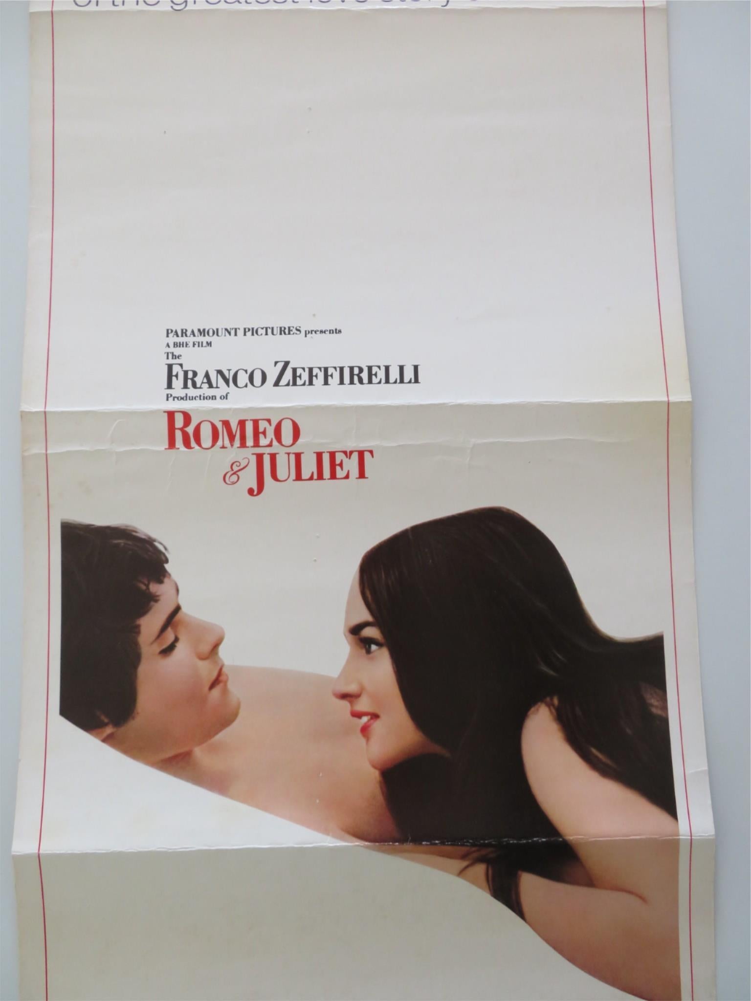 ROMEO AND JULIET US INSERT POSTER OLIVIA HUSSEY LEONARD WHITING R1973 Rendezvous Cinema Movie posters